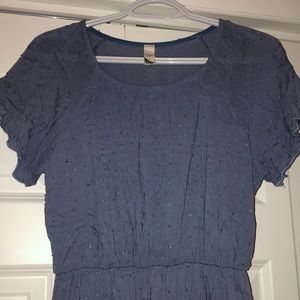 Boutique Swiss dot tiered dress